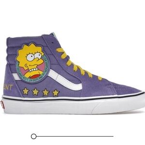 Vans Lisa Simpson For President Purple and Yellow High-Top Sneakers
